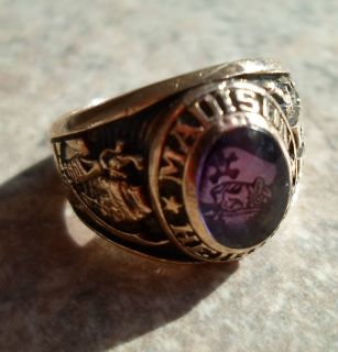 Vintage 10K Madison Heights Class Ring 1975 Pirate Theme Scrap or not