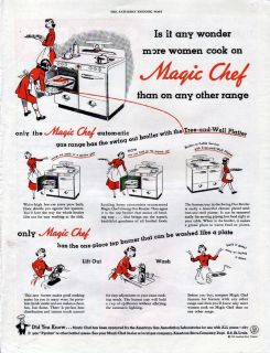 1949 Magic Chef Gas Range Ad Is It Any Wonder More Women Cook