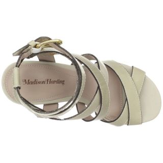 Madison Harding Franklin Sandal White Neutral Premium Womens Shoes US