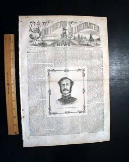 1862 Confederate Illustrated Newspaper General JOHN BANKHEAD MAGRUDER