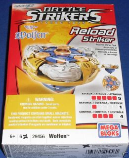 Battle Strikers Turbo Tops Wolfen Mega Bloks Magnext New