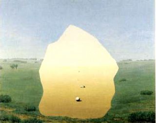 Postcard Rene Magritte The Kiss 1938 Le Baiser Landscape Surrealism