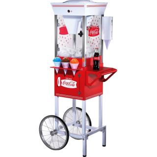 Snow Cone Maker w Cart Stand Old Fashioned Shaved Ice Machine