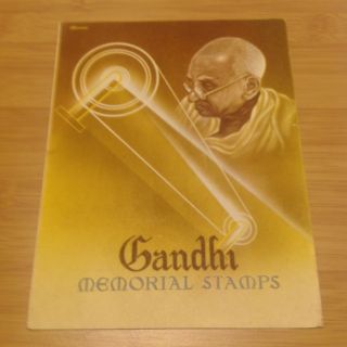 India 1948 Mahatma Gandhi Folder With Stamps Postmarked On First Day