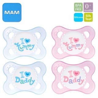 Newborn Baby Dummies Soothers Pacifiers MAM 0 Mths