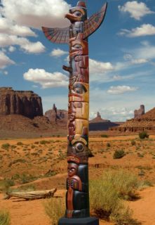 SUPERSIZE American Indian Wooden Totem Pole 400cm