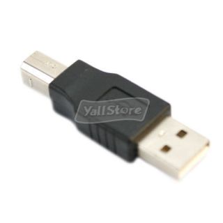 USB A Male to Type B Male Adapter Connector Converter