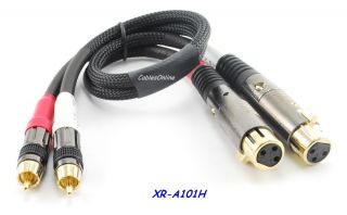 ft Pro Series 2 XLR Female to 2 RCA Male Audio Cable CablesOnline