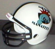 1995 CFL Miami Manatees Proposed Prototype Trad Pocket Pro Helmet