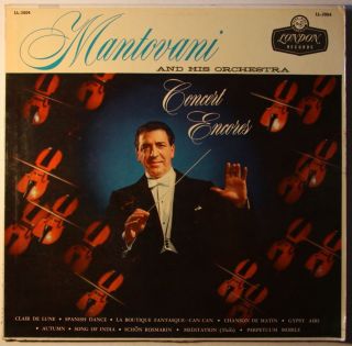 Mantovani His Orchestra Concert Encores Viny LP on London Records