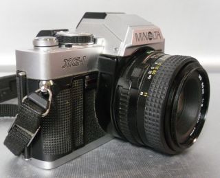 Minolta XG 1 35mm Manual Camera with MD 50mm F2 Lens for Photogranphic