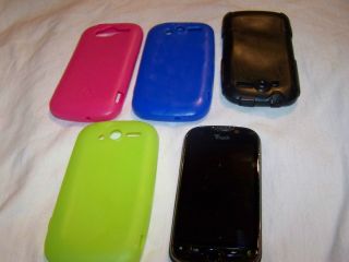 HTC myTouch 4G Black T Mobile Good Condition with 4 Cases