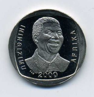 South Africa Nelson Mandela R5 Year 2000 Proof L Coin