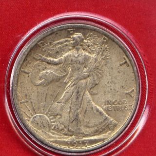1917 P Walking Libery Silver Half Dollar Rare Key Date Genuine US Mint