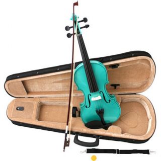 New 4 4 Green Maplewood Spruce Violin Fiddle wCASE Bow