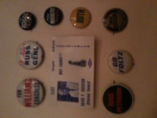 Vintage Delaware Campaign Buttons Pins Roth Petersen Republican GOP