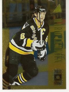 Mario Lemieux 1995 96 Pinnacle First Strike Card 13 of 15 Protected in