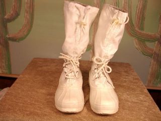 Sorels White Snowlion Kaufman Canada Handcrafted Natural Rubber Female