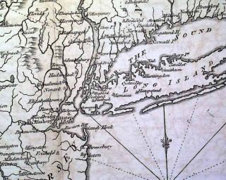Revolutionary War Long Island New York More Map Benjamin FRANKLIN1778