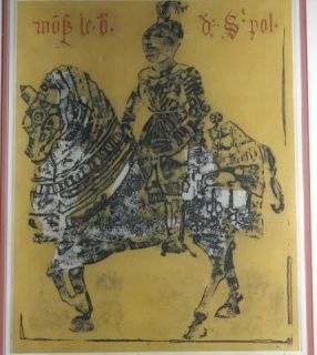 Knight Original Color Lithograph by Marjorie Tomchuk