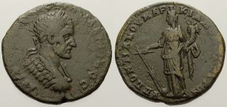 077 Roman Bronze Coin Macrinus AE26 Marcian Tyche