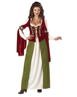 Marian Robin Hood Maiden Renaissance Womens Adults Halloween Costume L