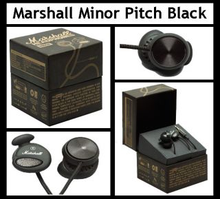 Marshall Minor Pitch Black Audio in Ear Stereo Headphones
