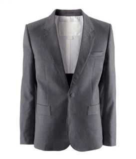 Maison Martin Margiela H M grey wool jacket blazer with fused detail