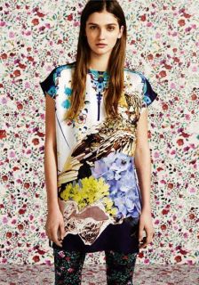 BNWT TOPSHOP Mary Katrantzou Silk Tunic Dress Top Size Medium M UK 14