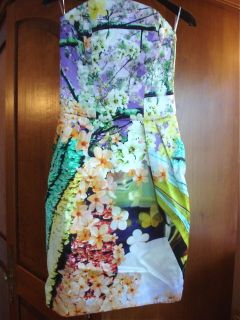 2K Mary Katrantzou Balalaika Orchid Puff Dress Mint New XS or 0