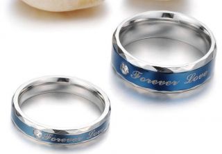 Matching Titanium Steel Promise Love Ring Couple Wedding Bands Many