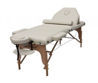 Cream 77 L 30 w 3 Pad Reiki Portable Massage Table
