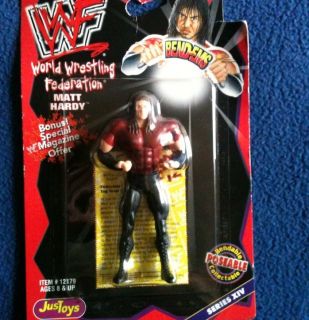 WWF RARE JustToys Matt Hardy Bend Ems Figure WWE MOC Just Toys Bendems