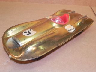 Vintage Mattel Toys Mobilgas Tin Litho Bonneville Salt Flats Race Car