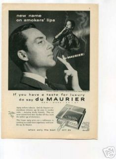 Du Maurier Cigarettes Original Vintage Ad