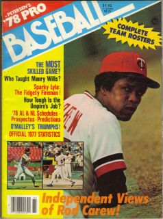 Baseball Annual Rod Carew on The Cover Who Taught Maury Wills