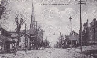 Queen Street Martinsburg WV Repro Postcard