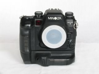 Minolta Maxxum 9 Dynax 9 SLR with VC 9 Vertical Battery Grip