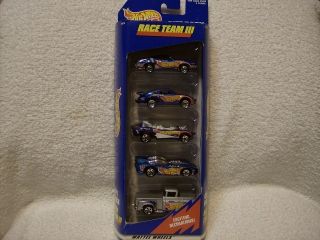 1997 Hot Wheels Mattel 5 Car Gift Pack Race Team III 18836 New