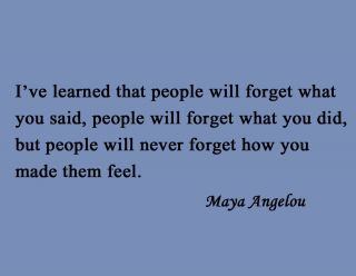 Vinyl Wall Art Famous Quote Poet Maya Angelou People Will Forget What