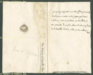 King Maximilian II Bavaria Autograph Letter Signed