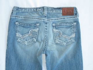 Big Star Jeans Maddie Light Distressed Wash Thick Stitch Sz 30 L