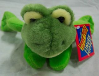 Mary Meyer Tippy Toes Frog Finger Puppet 6 Plush Stuffed Animal Toy