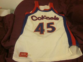  Kentucky Colonels ABA Basketball Game Used Jersey 45 Jim McDaniels