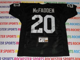 DARREN MCFADDEN autographed signed Raiders black Jersey GTSM McFadden
