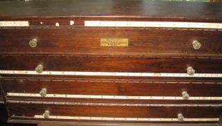 McCourt Apothecary Pharmaceutical Label 4 Drawer Cabinet