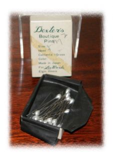 Vintage Box of Dexters Boutique Sewing Pearl Bead Pins