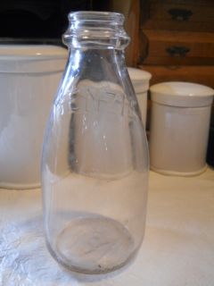 Vintage Menzie Dairy Quart Glass Milk Bottle McKeesport PA