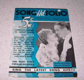 Song Hit Folio 1934 Maurice Chevalier MacDonald