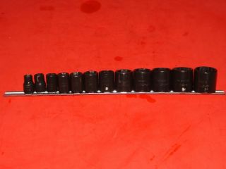 Snap On Tools 1 2 Drive Shallow Impact Standard SAE 12 Piece 6 Point